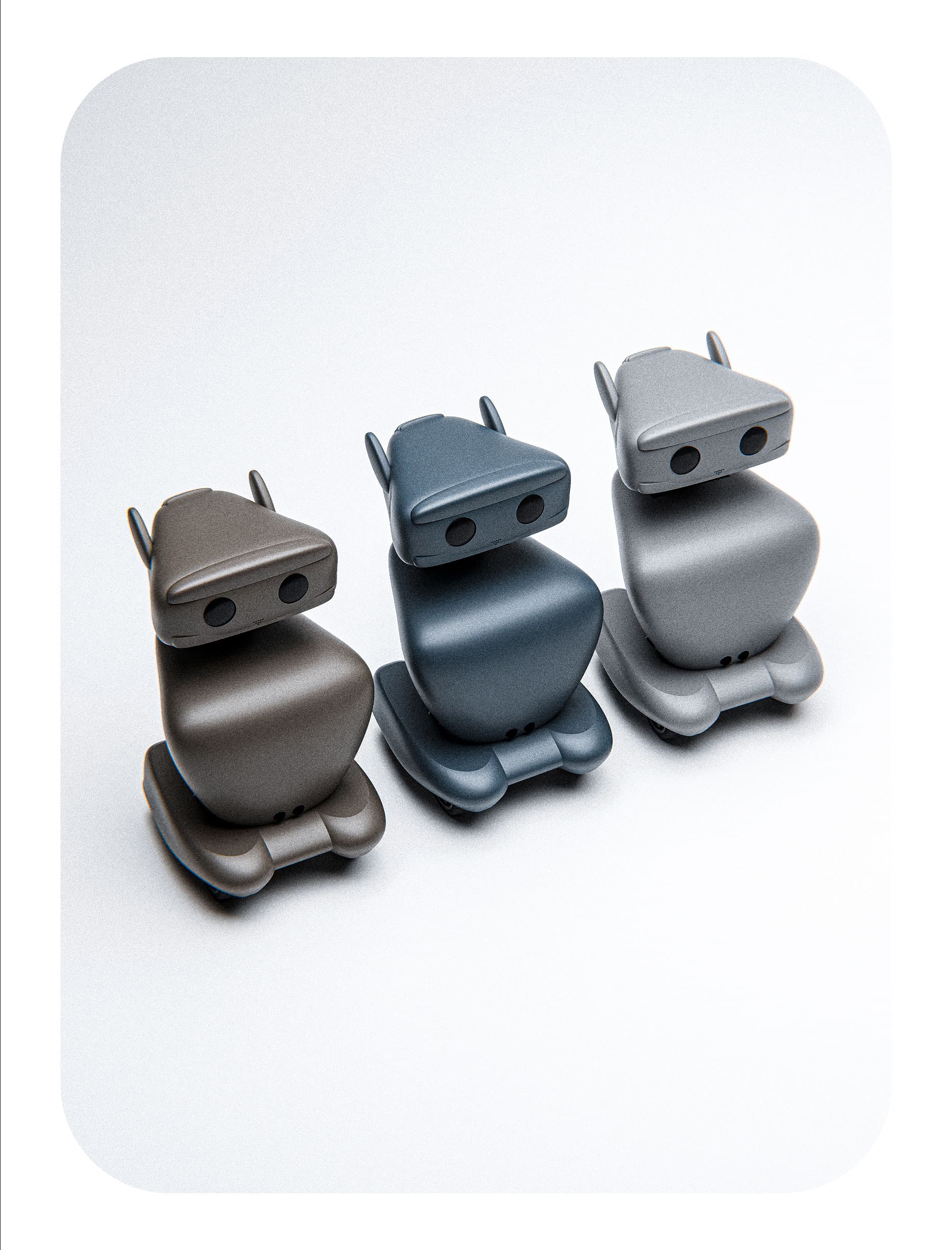 Three robots side view